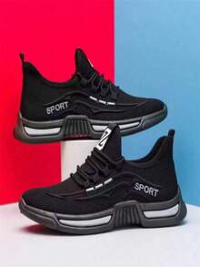 Zapatos De Tenis Cómodos con Plataforma Informal para hombre Zapatos para Malla Caminar Transpirable, Nuevas zapatillas deportivas para hombre.Zapatos de Tenis para Correr con Amortiguación Antideslizante Cómodo, Zapatos para Caminar para hombre . Zapatos de Tenis de Moda Zapatillas de Deporte, Adecuados Para Todas Las Estaciones - blanco negro - Ver 1