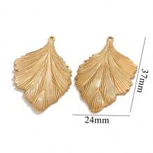 5 قطع من الإكسسوارات المعدنية الفولاذية المقاومة للصدأ بتصميم أوراق نباتية بسيطة، مناسبة لصنع القلائد والأقراط والمجوهرات والحقائب، مناسبة للارتداء اليومي