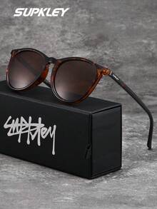 SUPKLEY Gafas de sol de estilo de vacaciones de lujo ligero para mujer con material de lente TAC, marco ovalado, decoración de moda, protección UV y reducción de deslumbramiento. El empaque de la marca es un gran regalo