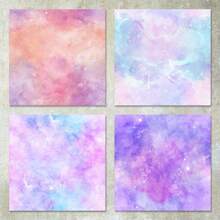 36 Sheets 6inch Colorful Cosmic Starry Background Scrapbooking Paper, Suitable For Bullet Journals, Scrapbooks, Cards And Crafts - Purple - View 3