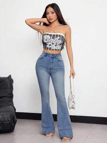 IDYLLIC Women Jeans - 藍色 - 查看 4