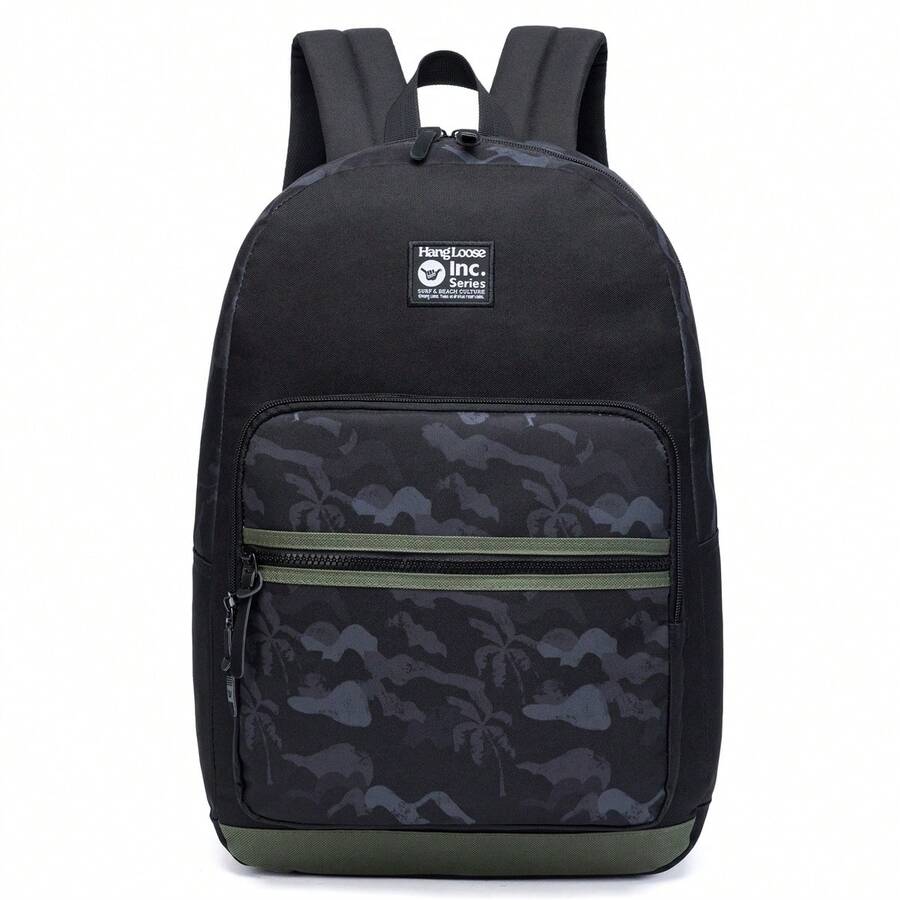 Backpack Hang Loose School College Stylish Reinforced Authentic Unisex - 黑色 - 查看 1