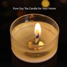 100/50/25pcs Soy Wax Tea Lights, 6-Hour Long Burn Time, Smokeless & Odorless Soy Wax Tea Candles, Ideal For Elegant & Romantic Home Use, Meditation, Anniversary, Pool, Chapel, Wedding, Church, Seasonal Celebration, And Emergency - 6h-white - View 8