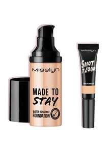 MISSLYN - 2pcs Foundation And Concealer Set, Waterproof Long-Lasting Foundation, Even Complexion, Waterproof, Long-Lasting, Smudge-Proof, Smooth Texture, High Coverage, Nourishing Skin