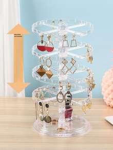 Support rotatif pour colliers, tour porte-bijoux en métal avec 23 crochets. Présentoir organisateur pour ranger et suspendre bracelets et colliers, décoration pour la maison