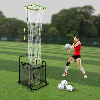 RibasuBB Adjustable Height Volleyball Setting Trainer With Durable Design For Enhanced Skill Development And Easy Mobility