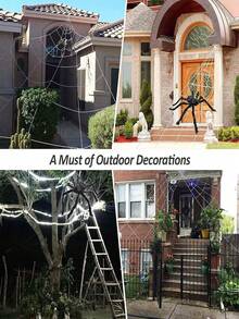1pc Halloween Decorations Outdoor Spider, Scary Spider Prop Decorations, Halloween Party Decorations Outdoor Garden Party Decorations For Families