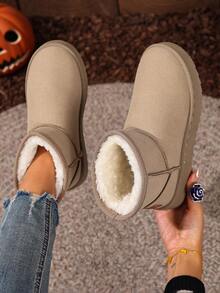 Fall/Winter Women's Solid Color Party Preppy College Vacation Fashion Retro Gothic Outdoor Beach Casual Western Style Commute Quilted Fringe Edge Fur Lining