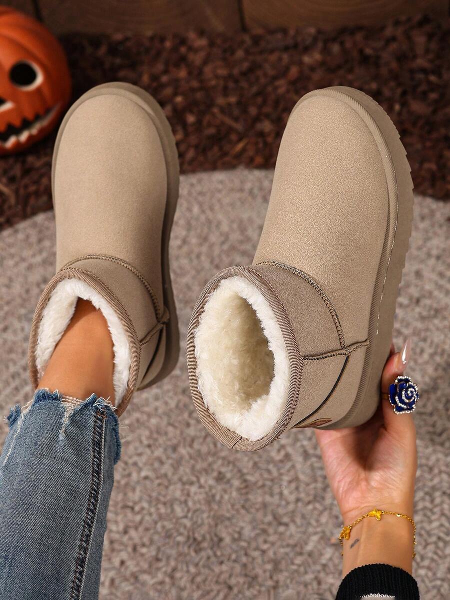 Fall/Winter Women's Solid Color Party Preppy College Vacation Fashion Retro Gothic Outdoor Beach Casual Western Style Commute Quilted Fringe Edge Fur Lining