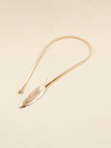 1件装女士时尚百搭金箔金属腰带 - 彩色 - 查看 4