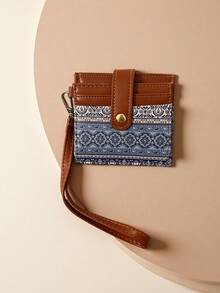 Multi-Pattern Card Holder With Wrist Strap, Handheld Design, Multi-Layer Holds Up To 10 Cards, Meets Daily Storage Needs For Women Small Wallet Cute Wallet Card Wallet Travel Essential Summer - Multicolor - View 5