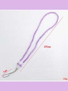 1 Crystal Transparent Neckband For Mobile Phones, Long Handcrafted Beaded ID Card Neckbands For Couples