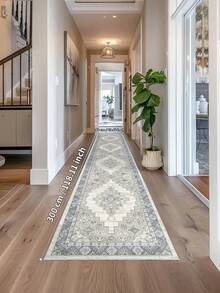 1pc Grey Rugs,Bohemian Style,Runner Rug,900g/M² 0.5cm Thicknessnon-Slip Washable And Machine Washable,Home Decor, Living Room,Kitchens,Passage, Bedroom, Dining Room, Office, All Seasons - Grey - View 14