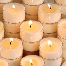 100/50/25pcs Soy Wax Tea Lights, 6-Hour Long Burn Time, Smokeless & Odorless Soy Wax Tea Candles, Ideal For Elegant & Romantic Home Use, Meditation, Anniversary, Pool, Chapel, Wedding, Church, Seasonal Celebration, And Emergency - 6h-white - View 11