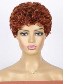 Short Curly Pixie Cut Wigs For Black Women Synthetic Afro Pixie Wig Synthetic Heat Resistant Full Wigs Black Color Short Curly Pixie Wigs For Women
