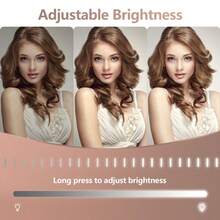 Large Makeup Mirror With Light Strip, 5X Magnifying Glass Illumination, Makeup Mirror Desktop, Smart Touch Desktop, Mirror Strip With 3-Color Adjustable Lighting, Suitable For Dressing Table And Makeup Table Desktop - White - View 6