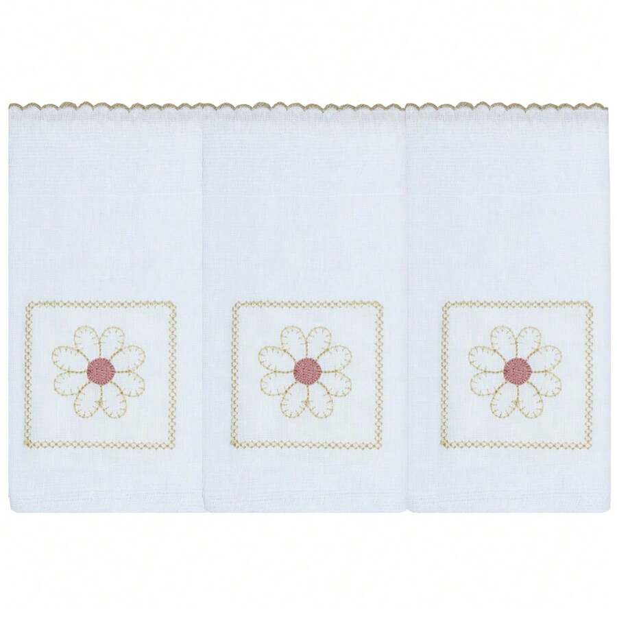 Soft 100% Cotton Double Embroidered Shoulder Diaper For Baby - Floral Rust - View 1