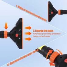 Pull Up Bar For Doorway, Strength Training Chin Up Bar With Level Meter And Adjustable Width For Home Gym,No Screws Required, Weight Capacity 440 LBS - Orange - View 4