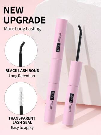 全新升级 1 件更持久的睫毛延长粘合剂和密封剂 5ml+5ml 适用于单根簇状睫毛防过敏防水胶睫毛延长 DIY 簇状睫毛配件“产品升级”