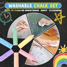Paquete familiar de tiza lavable para niños | 15/20/36 barras por cubeta | Fórmula sin polvo para uso en exteriores, juego creativo de garabatos