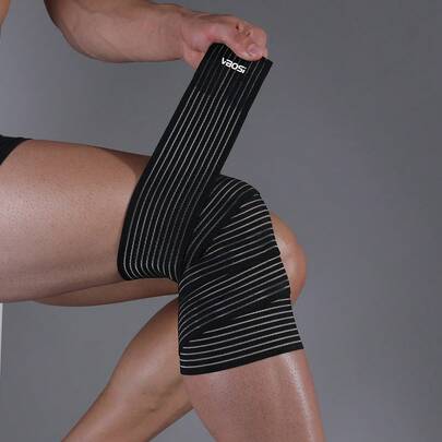 VBOSI 1 pieza Manga de soporte para rodilla/pantorrilla transpirable y elástica de uso unisex, adecuada para levantamiento de pesas, sentadillas y otras actividades de fitness, rodillera deportiva, rodillera de gimnasio