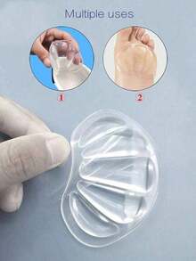 Forefoot Pads,2 Pcs Fan-Shaped Shock-Absorbing Anti-Slip Self-Adhesive Heel Protector Tool - Trong sáng - Xem 8