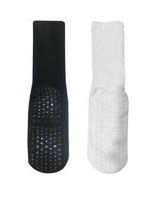 3 pares de calcetines de tripulación multicolor para mujer, aptos para pilates, yoga, ballet, deportes, calcetines antideslizantes para hospitales, regalo ideal para el Día de San Valentín, calcetines suaves y cómodos con agarre para todas las estaciones - Multicolor - Ver 6