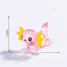 5/10个夜光鞋扣配件，可爱卡通3D墨西哥钝口螈和六角龙可拆卸树脂装饰夜光挂件，沙滩鞋荧光装饰纽扣