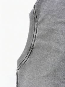 Men's Pattern Washed T-Shirt - Double Sided Printing, 100% Cotton, Short Sleeved, Summer Casual T-Shirt, Black With White Star Design, Loose Fit, Machine Washable, Daily T-Shirt | Loose Fit Shirt | 100% Cotton T-Shirt, Cotton T-Shirt - Xám - Xem 5