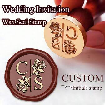 1 PC Custom Wedding Wax Seal Stamp Kit, Custom Any Logo Wax Seal, Personalized Wax Seals, Custom Wax Seal Stamp Kit For Wedding Invitation