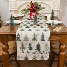 Siilues Table Runner, Tree Decorations Merry Runner Table Seasonal Winter Decor Indoor Outdoor Dining Table Decorations 13x72 Inch - 13'' X 48'' - View 8