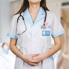 Acrylic Retractable Nurse Badge Reel Student ID Tag Clip Cute Bow Badge Holder,Pink Bow Badge Reel,, For ID Card Badge Alligator Clips For Nurses Medical Workers Nursing Student Teacher Accessories