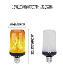 1 个 LED 火焰灯泡，E27 底座火焰灯泡，适用于万圣节、圣诞节、派对、室内外家居装饰 - 白紅光 - 查看 10