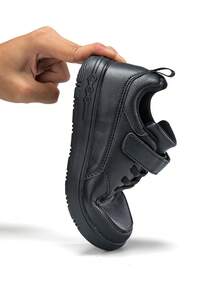 Kids Sneakers, Children Canvas Shoes, Flat Casual Fashion Trainers For Boys And Girls, Autumn/Winter - Black - View 8