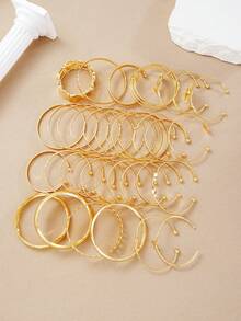 12pcs/7pcs/2pcs Set Vintage Asymmetrical Floral & Bow Decor Bracelet Suit, Elegant Casual Accessory For Women, Suitable For Date, Vacation, Daily Wear, Party, Anniversary Gift