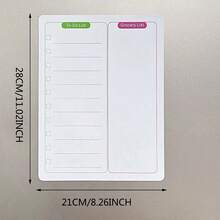 1 Peça Quadro Magnético de Calendário para Geladeira, Quadro Branco Apagável de Planejador Mensal, Quadro de Recados, Quadro Branco Macio com Coluna de Receitas, Lista de Compras, À Prova d'Água, Design à Prova de Óleo, Imã Forte