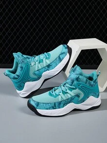 Women's New Breathable Mesh Lightweight Soft Sole High-Top Sports Sneakers Basketball Shoes - Moonlight - View 2