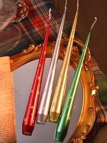 Świąteczne świece bożonarodzeniowe, bałwan z motywem bożonarodzeniowym, Mikołaj, wzory choinkowe, idealne do dekoracji świątecznych, na kolację, bankiet – bez pojemnika w zestawie. Dekoracje świąteczne do domu, dekoracje do pokoju, prezenty świąteczne.