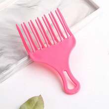 1pc Large Tooth Comb For Hair Dyeing & Styling, Double Layer Wavy Comb, Pomade Comb, Hair Styling Comb, Plastic Material, Suitable For Hairstyling At Home