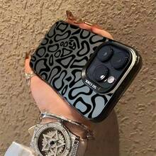 Custodia protettiva per telefono in TPU nero alla moda e dinamica, compatibile con modelli Apple, ideale come regalo di compleanno o Natale per coppie, fidanzate, figlie, ragazze adolescenti