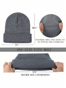 1Pc Customized Casual Knitted Hat,Personalized Hat, For Everyday Wear Winter Christmas Hat,Customized With Team, Class, Family Logo Or Name, Men And Women Beanie Ski Hat Fall Outfit,Perfect For Outdoor Activities And Everyday Wear In A Warm Unisex Style