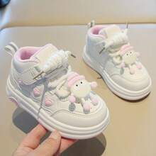 Zapatos deportivos para niños,Estas zapatillas blancas de caña baja para niños cuentan con unos simpáticos y originales muñecos extraíbles en los cordones y suelas blandas para mayor comodidad. - Rosa - Ver 7