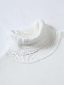 Autumn/Winter New High Neck Pullover Sweater, Casual Knit Top For Daily Wear