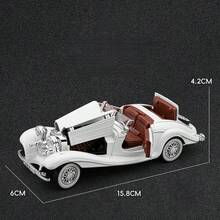1:32 Scala 1935 Classica Vintage 500 K Convertibile Auto Sportiva Macchina Antica Modello in Lega, Struttura in Metallo, Porte e Cofani Apribili, Luci e Suoni Simulati, Adatto per Casa, Ufficio, Festa, Compleanno, Regalo per Appassionati di Auto