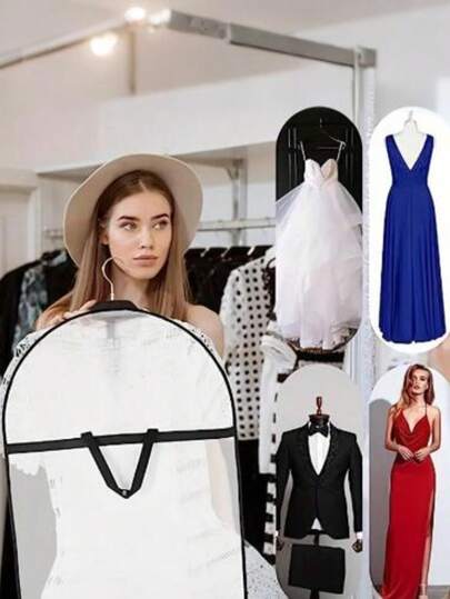 1/3pcs Long Wedding Dress Dust Bag Evening Dress Dust Cover Bridal Garment Storage Bag
