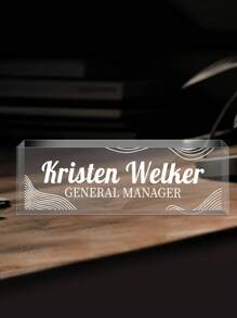 Custom Engraved Acrylic Name Plate For Desk,-37styles,Desk Name Plate Personalized, Office Desk Decor For Women Men, Acrylic Desk Accessories, Office Gifts For Boss, Employee Appreciation Gifts,Ideal For Boss, Teacher, Coworker Appreciation Gifts,Personalized Office Decor, Ideal Gift For Bosses, Teachers, Lawyers, Doctors & Colleagues - Perfect For Housewarming, Christmas, Thanksgiving, Personalized Gifts, Holiday Gifts - Multicolor - View 21