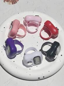 3 件/1 件指环数字计数器，便携式手指计数器，迷你手持式手动点击计数器，适用于运动计步、仓库盘点、祈祷配件 - 彩色 - 查看 2