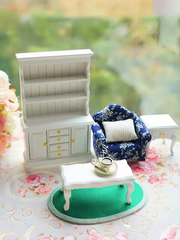 1 Set Doll House Mini Display Cabinet With Mini Books, 3-Tier 4-Drawer Cabinet Decor, Luxury Standing Cabinet Decor, Mini Display Cabinet Model, Study Bookshelf Miniature Craft, Multiple Colors Available, Creative Miniature Furniture And Decorative Wall Cabinet, Mini Multifunctional Storage Rack, Standing Cabinet Display Crafts, Office Desk Decor