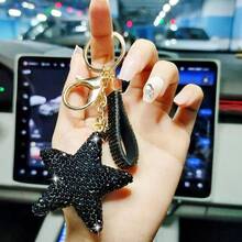 1pc Car Keychain Creative Star Keychain - Suitable For Bags And Car Keys - Give To Friends And Family, Suitable For Ramadan, Valentine's Day, Christmas, Birthdays, Ladies' Halloween, And Thanksgiving Gifts Halloween Accessories Teachers Day Gift Ideas