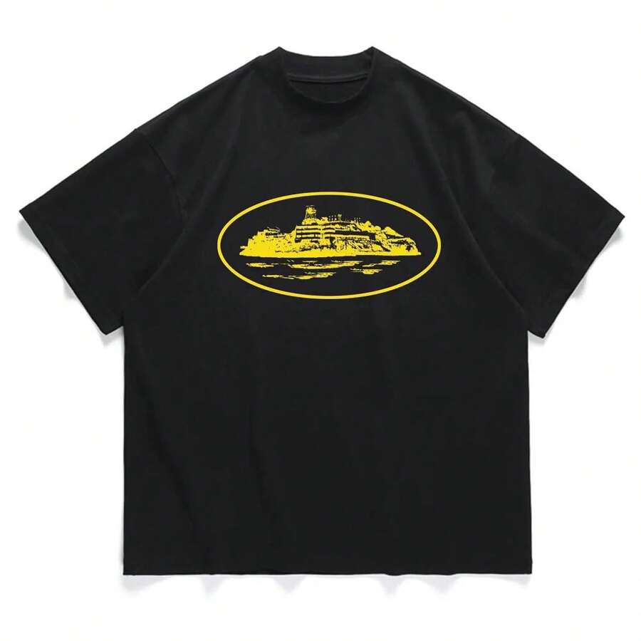 2025 Summer New CRTZ Printed Graphic T-Shirts For Women High-Quality Streetwear - 黑色 - 查看 1
